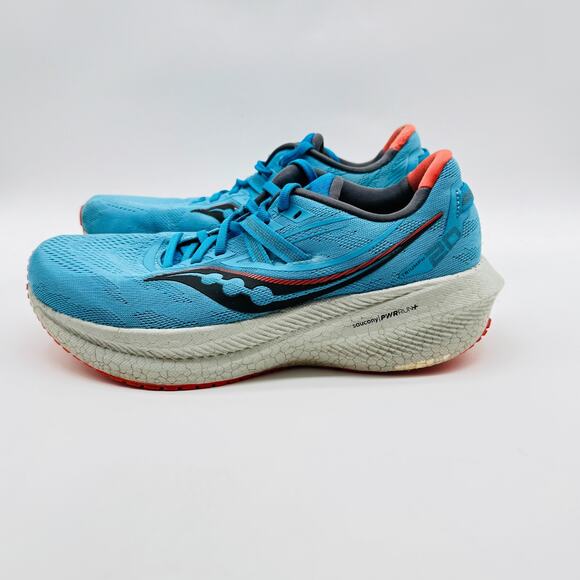 Saucony Triumph 20 Womens 9 Blue Running Shoes Sneakers Athletic Gym Trainers - Picture 4 of 9